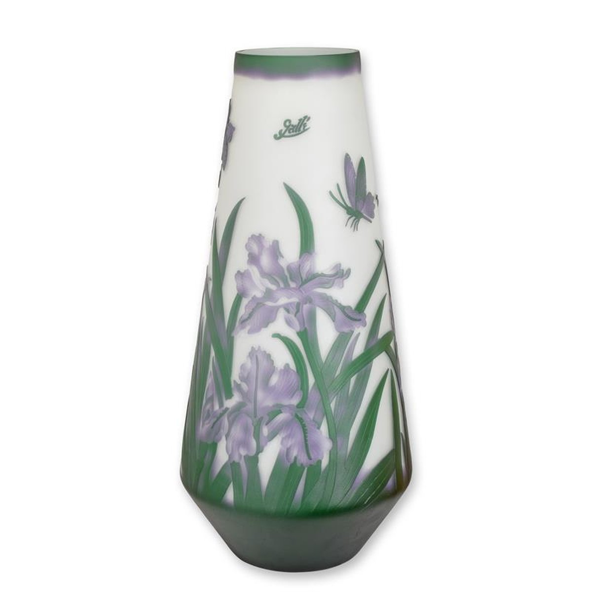 A CAMEO GLASS VASE 'DAFFODIL'