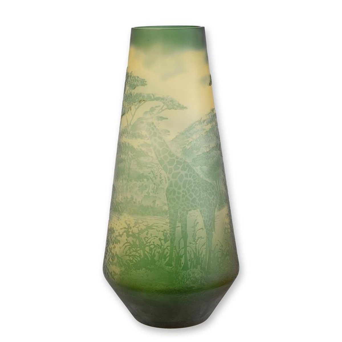 A CAMEO GLASS VASE 'GIRAFFE OF THE SAVANNAH'