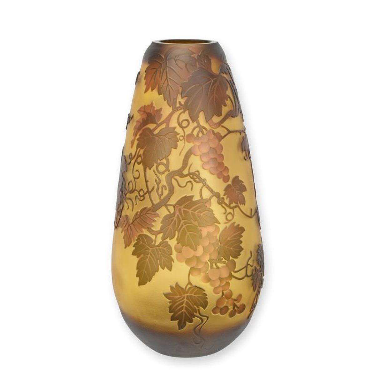 A CAMEO GLASS VASE 'GRAPE VINE'