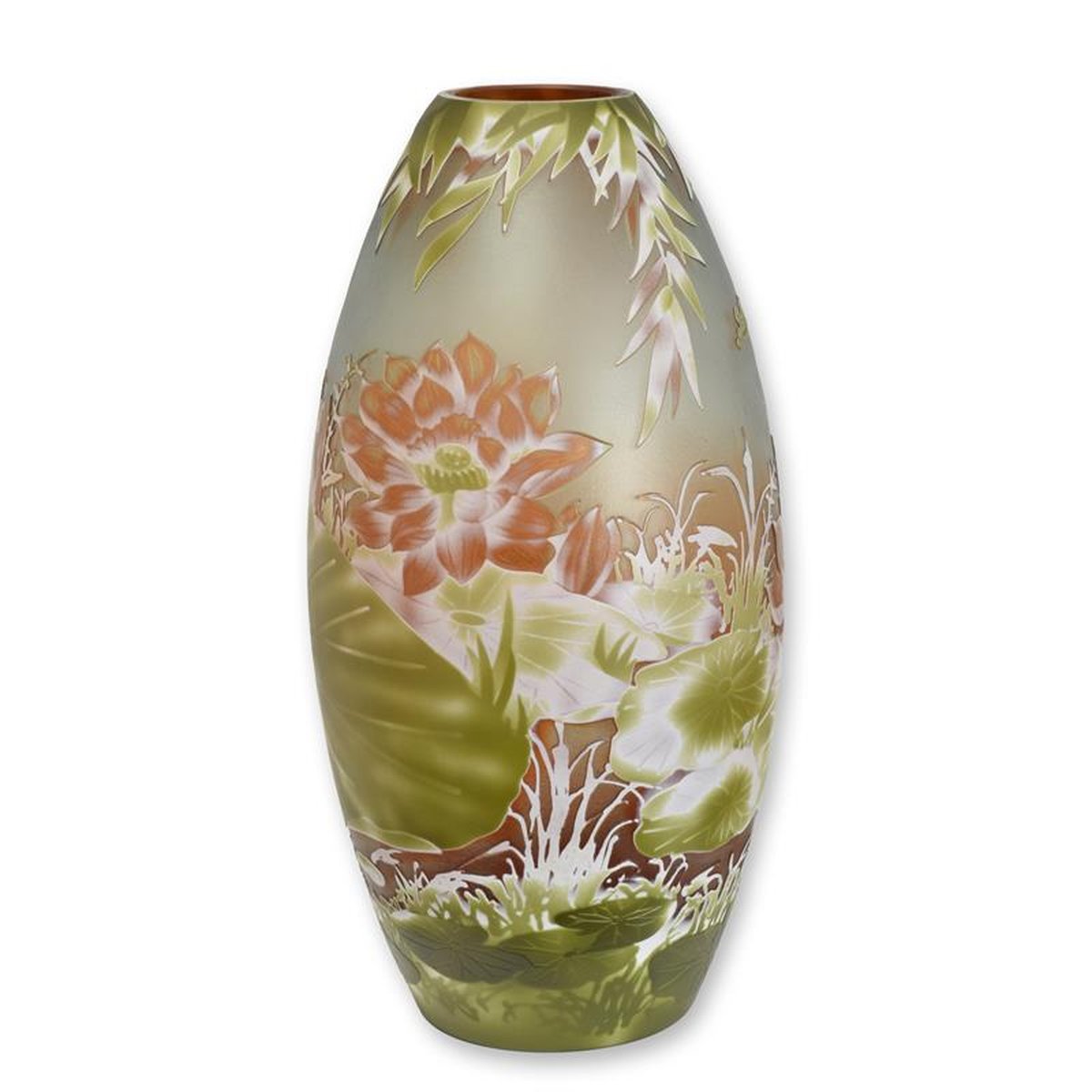 A CAMEO GLASS VASE 'LILLY POND'