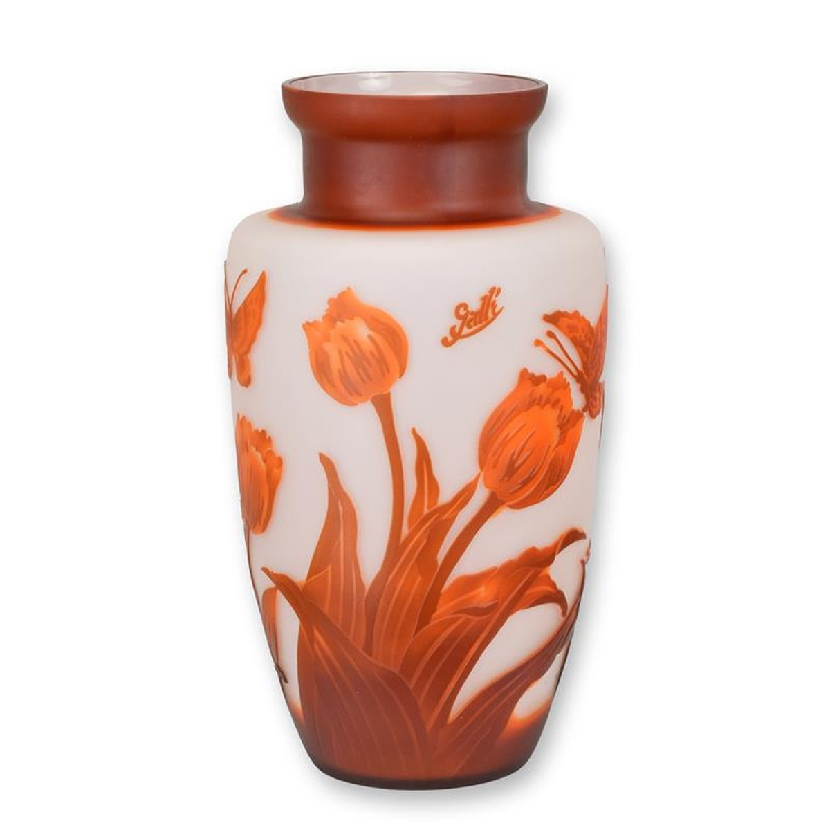 A CAMEO GLASS VASE 'TULIP'
