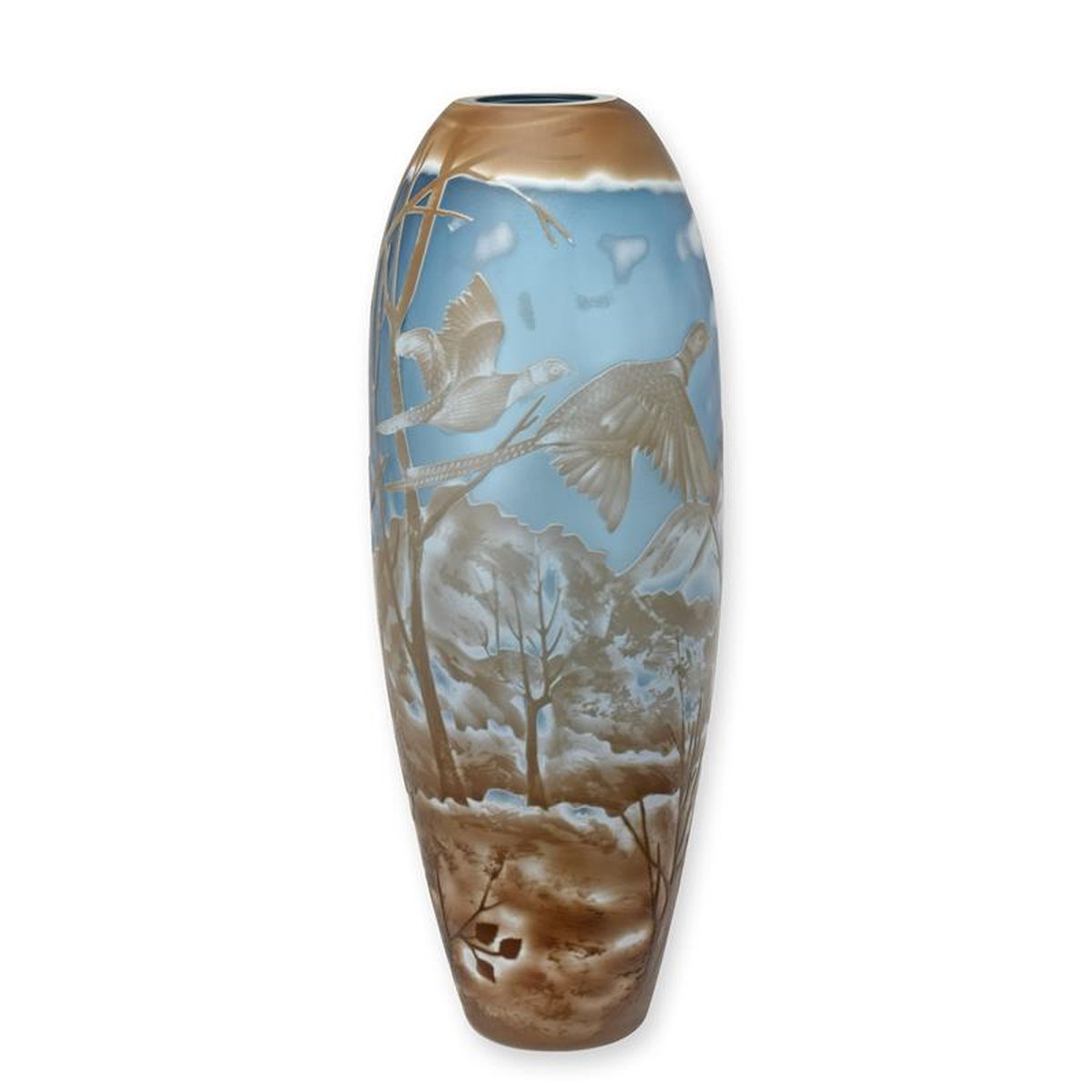 A CAMEO GLASS VASE 'WINTER LANDSCAPE'