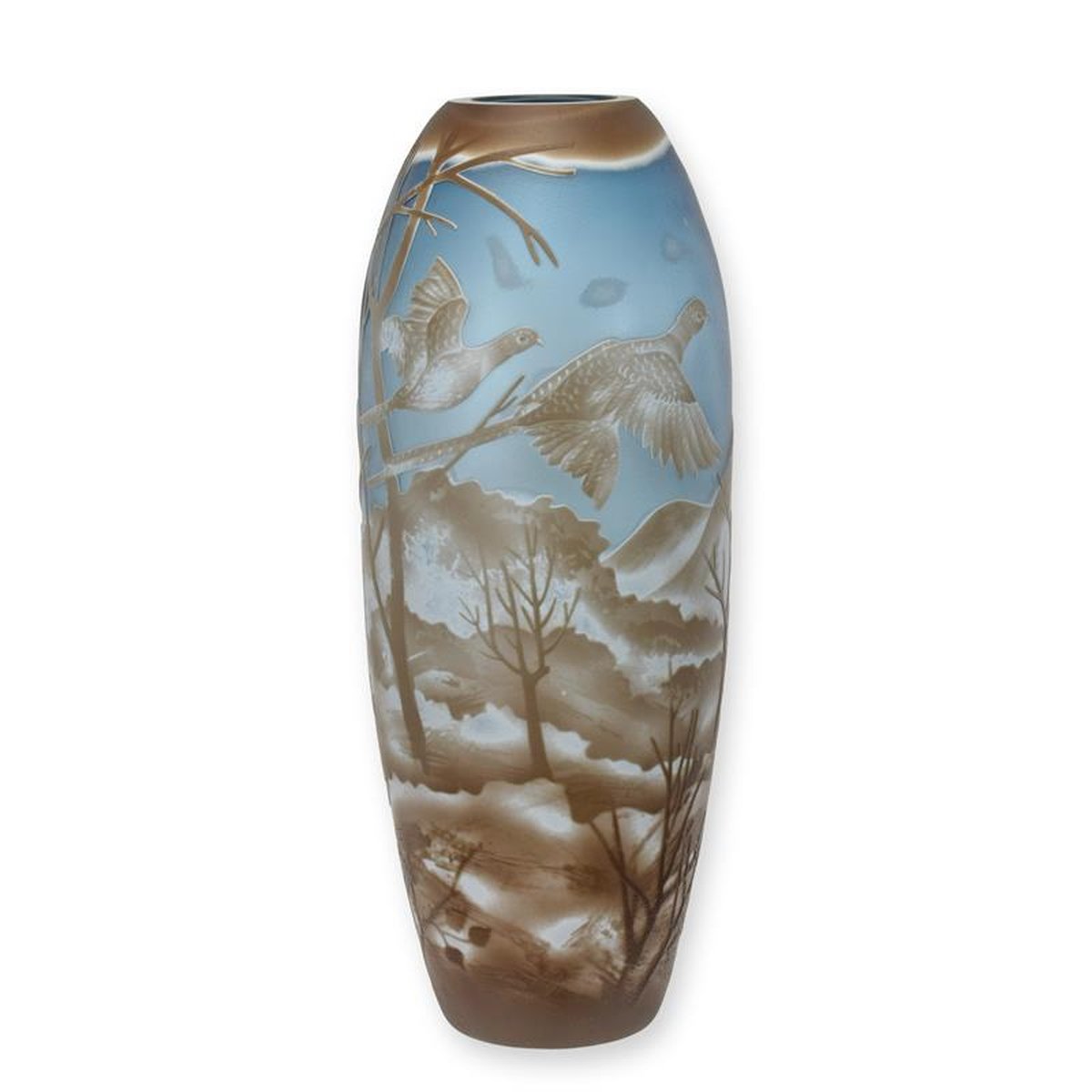 A CAMEO GLASS VASE 'WINTER LANDSCAPE'
