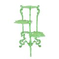 A CAST IRON 3 TIER FLOWER TABLE - GREEN