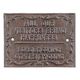 A CAST IRON ALL OUR VISITORS BRING HAPPINESS" PLAQUE"
