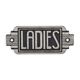 A CAST IRON ART DCO SIGN LADIES""