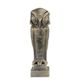 A CAST IRON ART DECO FIGURINE OF AN OWL