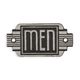 A CAST IRON ART DECO SIGN MEN""