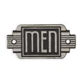 A CAST IRON ART DECO SIGN MEN""