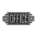 A CAST IRON ART DECO SIGN OFFICE""