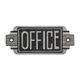 A CAST IRON ART DECO SIGN OFFICE""