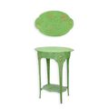 A CAST IRON ART NOUVEAU FLOWER TABLE - GREEN
