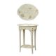 A CAST IRON ART NOUVEAU FLOWER TABLE - WHITE