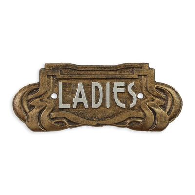 A CAST IRON ART NOUVEAU LADIES" PLAQUE"