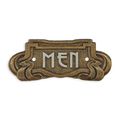 A CAST IRON ART NOUVEAU MEN" PLAQUE"