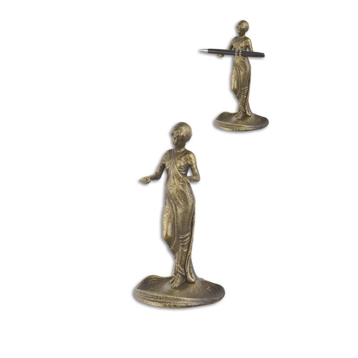 A Cast Iron Art Nouveau Penholder