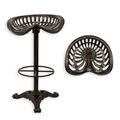 A CAST IRON BAR STOOL - BLACK