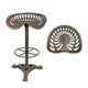 A CAST IRON BAR STOOL  BRONZE COLOUR