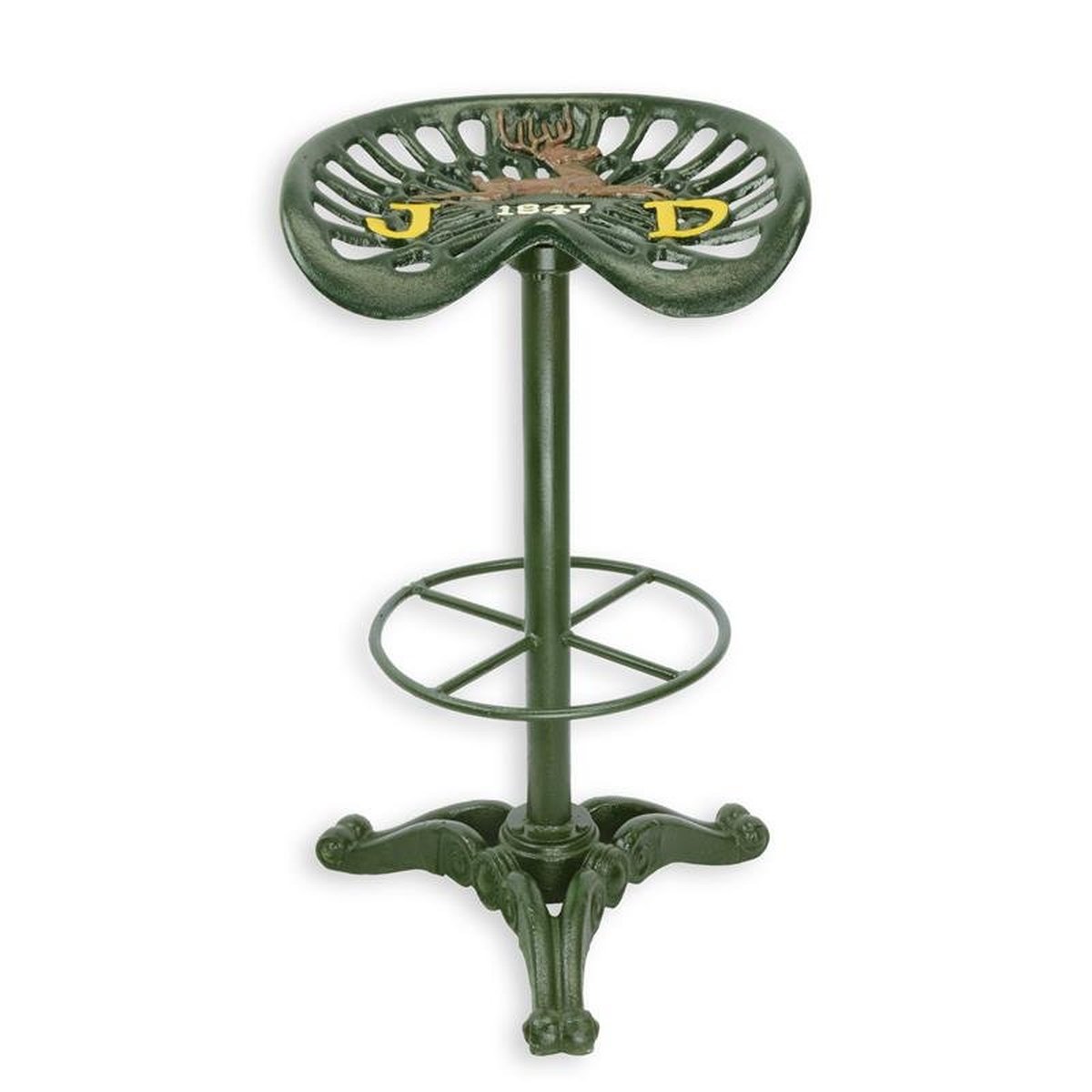 A Cast Iron Bar Stool, J.d. Green