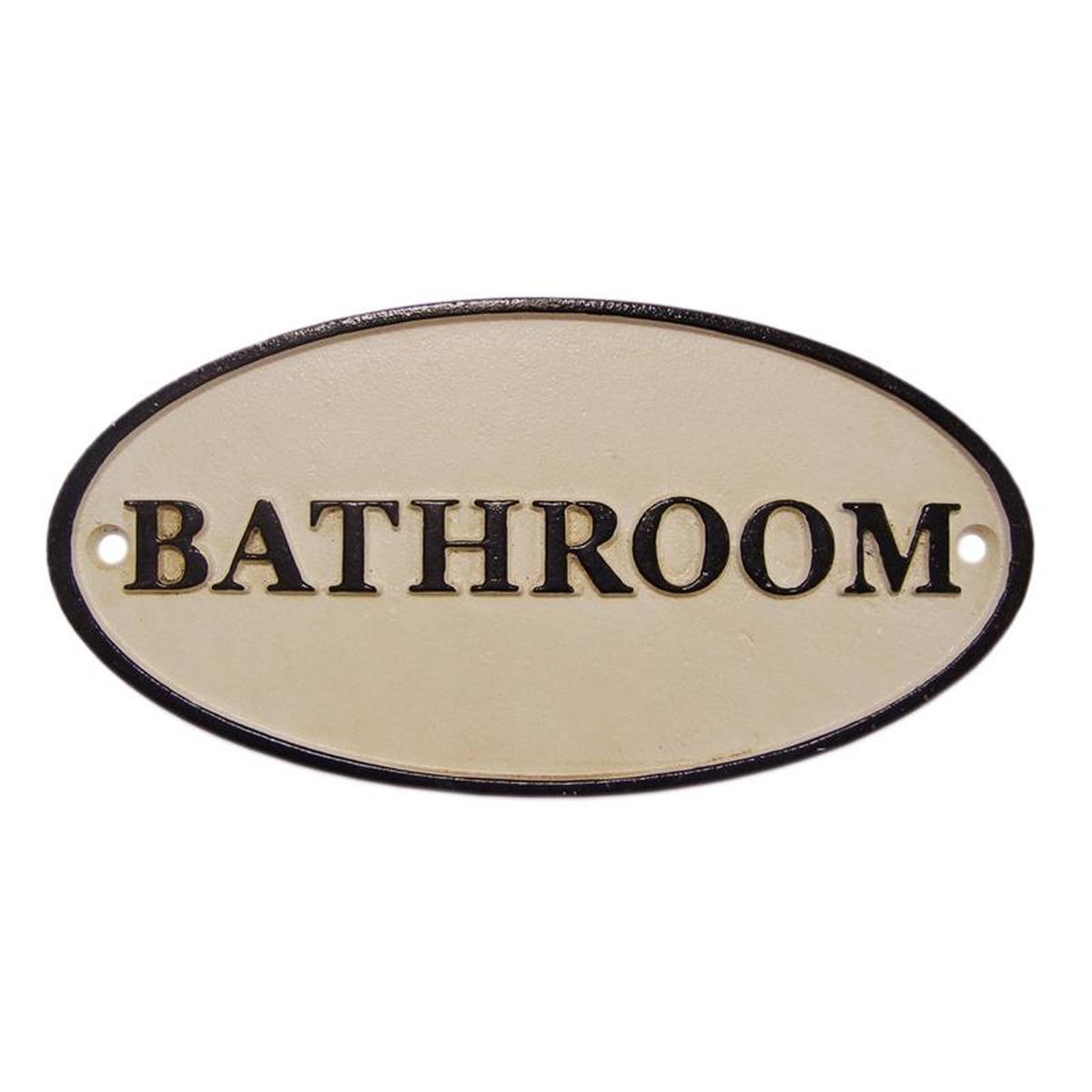 A CAST IRON BATHROOM" PLAQUE"