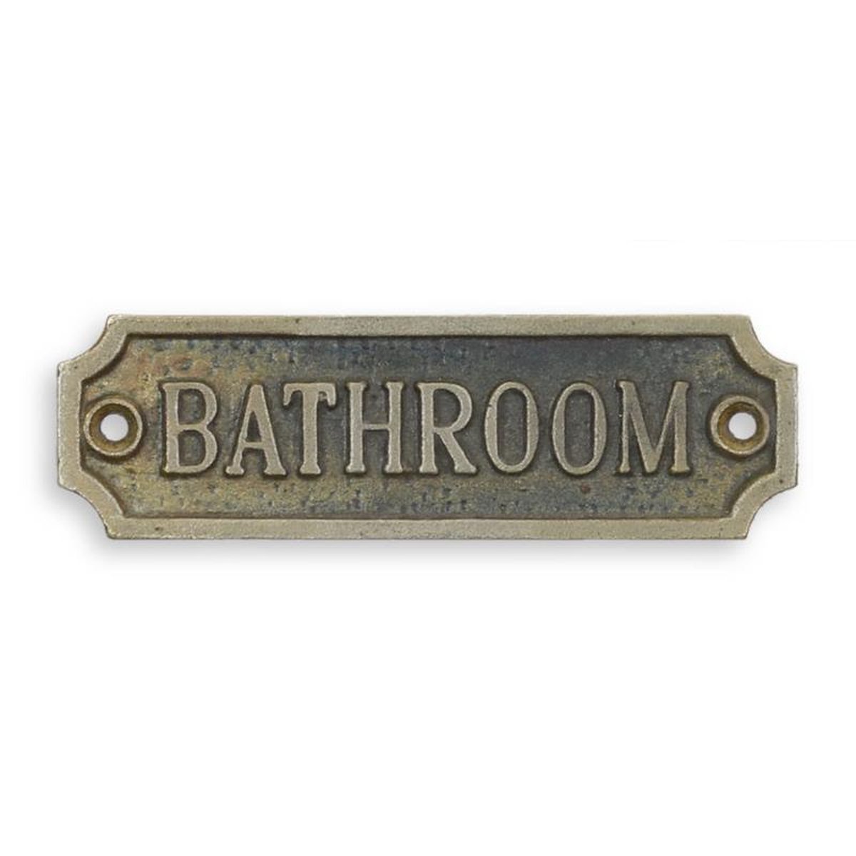 A CAST IRON BATHROOM" PLAQUE"
