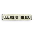 A CAST IRON BEWARE OF THE DOG" PLAQUE"