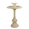 A CAST IRON BIRD BATH ANTIQUE WHITE