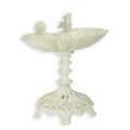A CAST IRON BIRD BATH