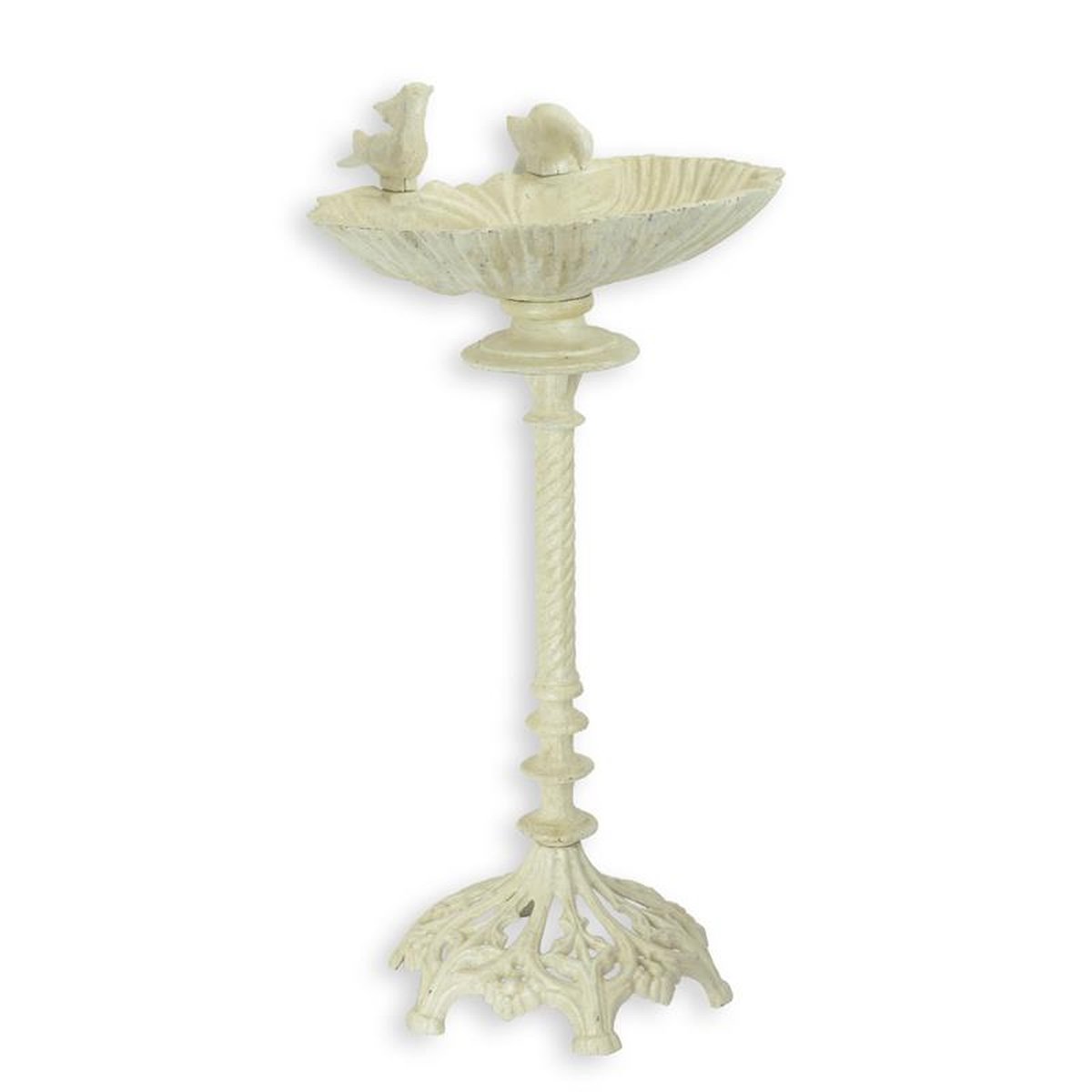 A CAST IRON BIRD BATH