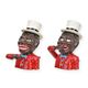 A CAST IRON BLACK MAN WIH HAT MECHANICAL BANK