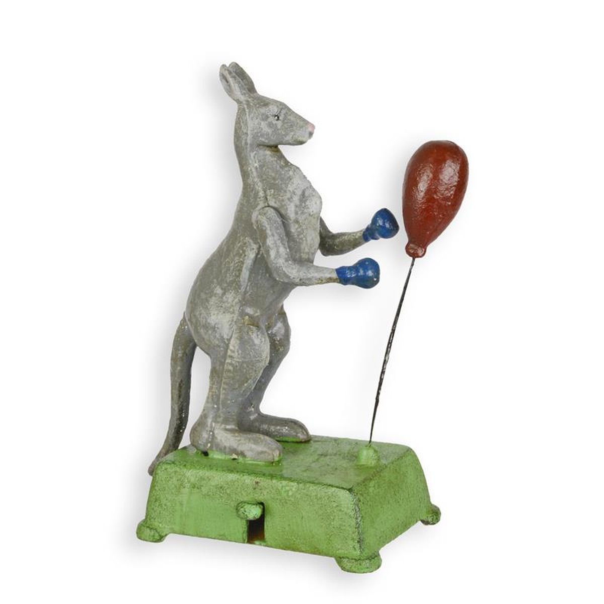 A CAST IRON BOXING KANGAROO - REAL MOVEMENTS