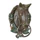 A CAST IRON BROWN HORSEHEAD TOWEL HOLDER