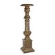 A CAST IRON CANDLE STAND - BROWN
