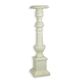 A CAST IRON CANDLE STAND - WHITE