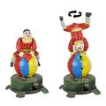 A CAST IRON CLOWN ON BALL MECHANICAL BANK