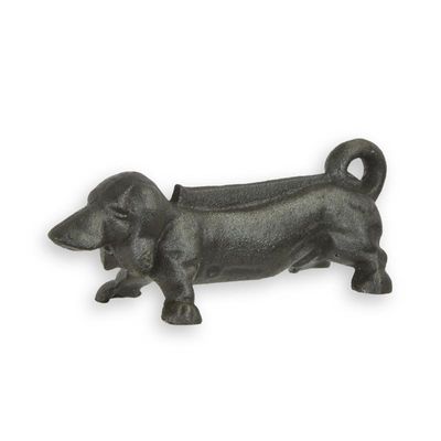 A CAST IRON DACHSHUND BOOT SCRAPER