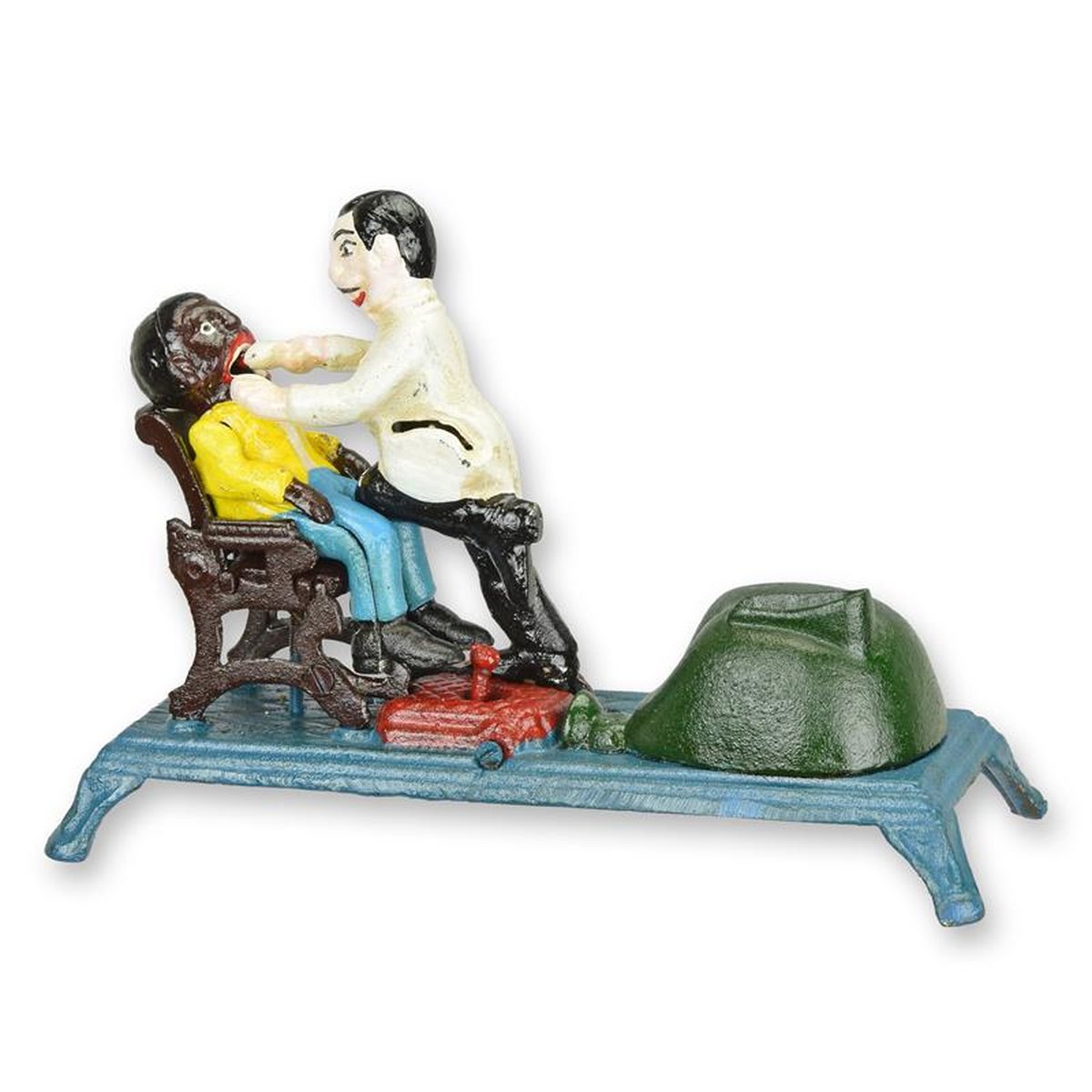 A CAST IRON DENTIST MECHANICAL BANK
