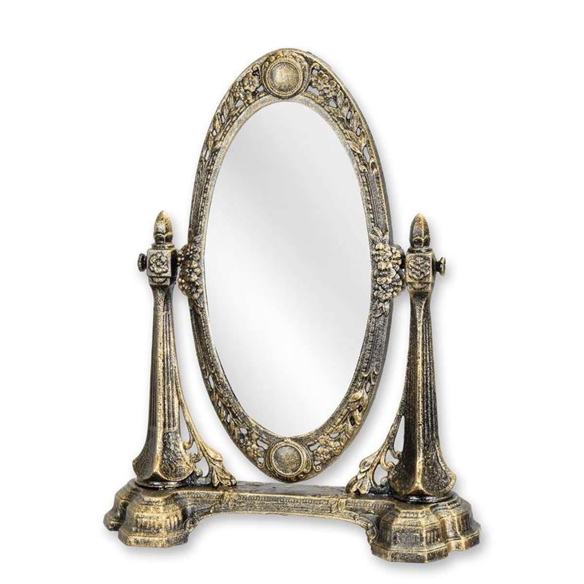 A CAST IRON DRESSING MIRROR