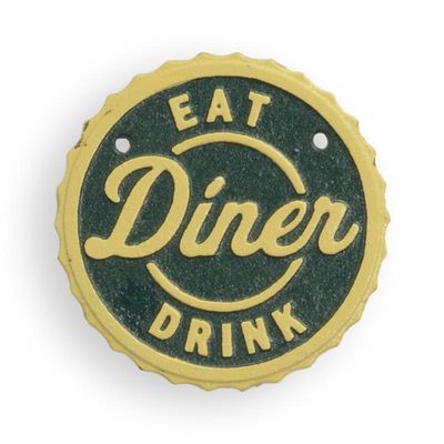 A CAST IRON EAT - DINNER - DRINK" PLAQUE"