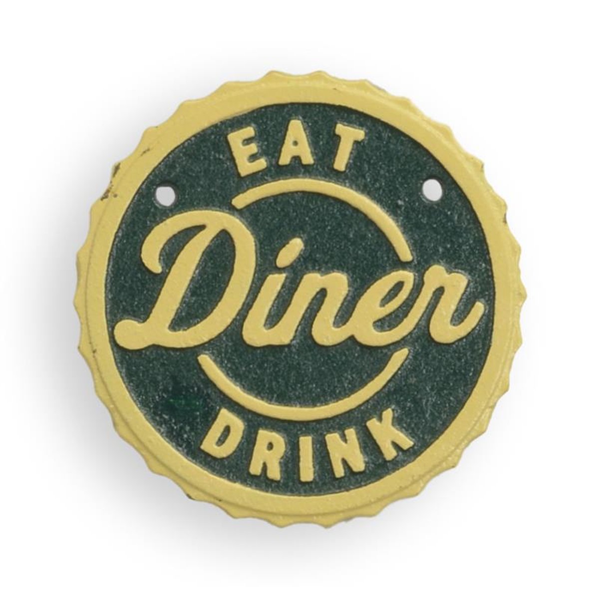 A CAST IRON EAT - DINNER - DRINK" PLAQUE"