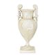 A CAST IRON EMPIRE-STYLE VASE - OLD WHITE