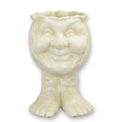 A CAST IRON FACE PLANTER
