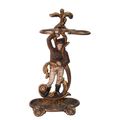 A CAST IRON FIGURAL UMBRELLA STAND