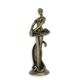 A CAST IRON FIGURINE OF A BALLERINA - BRONZE COLOURED