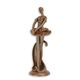 A CAST IRON FIGURINE OF A BALLERINA - BROWN