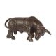 A CAST IRON FIGURINE OF A BULL