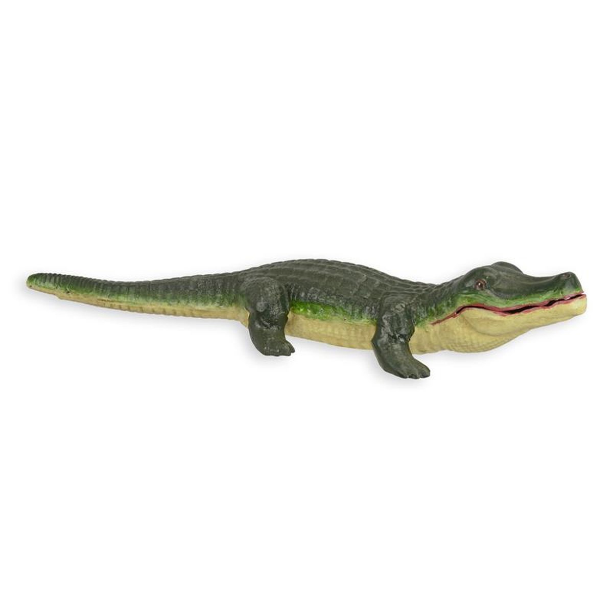 A CAST IRON FIGURINE OF A CROCODILE