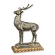 A CAST IRON FIGURINE OF A DEER