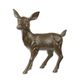 A CAST IRON FIGURINE OF A DEER