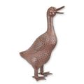 A CAST IRON FIGURINE OF A DUCK